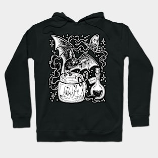 Funny Dark Magic Ritual Bat Hoodie